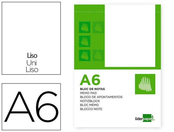 BLOC A6 LIDERPAPEL | 8423473033221 | LIDERPAPEL