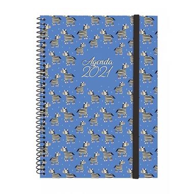AGENDA ESPIRAL DESIGN COLLECTION ZEBRA 2021 DIA PAGINA | 8422952309253 | FINOCAM