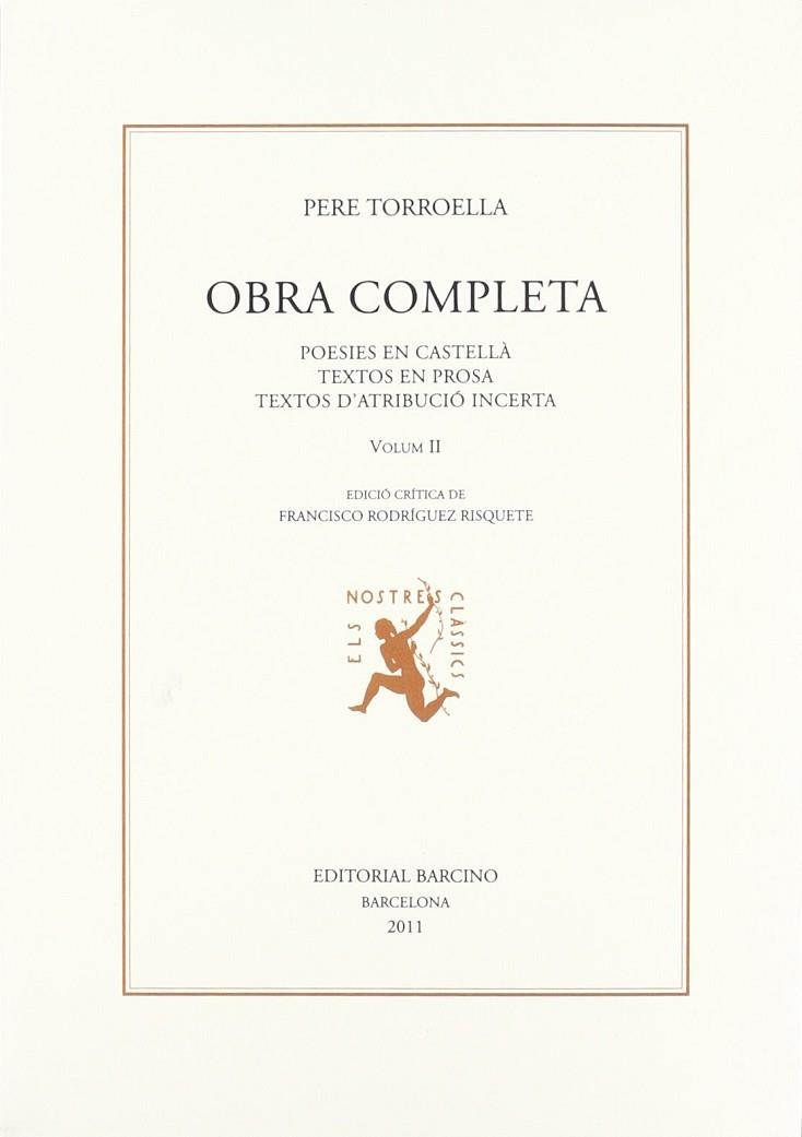 OBRA COMPLETA 02 | 9788472267640 | PERE TORROELLA