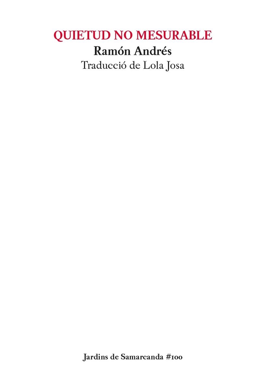 QUIETUD NO MESURABLE | 9788497667258 | RAMON ANDRÉS GONZÁLEZ-COBOS
