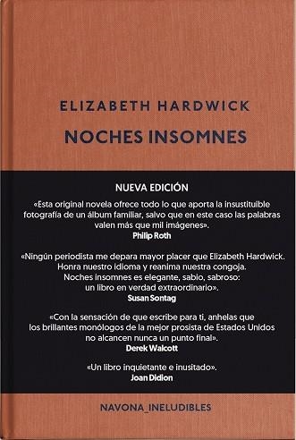 Noches insomnes | 9788417978525 | ELIZABETH HARDWICK