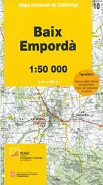 MAPA COMARCAL DE CATALUNYA 1:50 000. BAIX EMPORDÀ 10 | 9788439399612 | ICGC