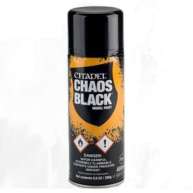 SPRAY CITADEL COLOUR CHAOS BLACK | 5011921154470 | GAMES WORKSHOP