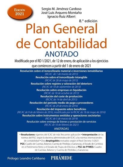PLAN GENERAL DE CONTABILIDAD ANOTADO | 9788436844825 | JIMENEZ CARDONSO & ARQUERO MONTAÑO & RUIZ ALBERT