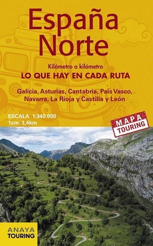 MAPA DE CARRETERAS ESPAÑA NORTE 1:340.000 | 9788491584506 | ANAYA TOURING