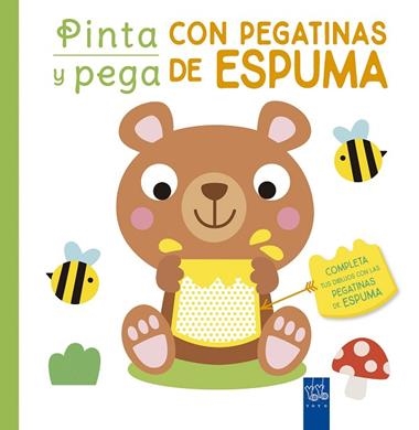 Pinta y pega con pegatinas de espuma Verde | 9788408250449 | YOYO