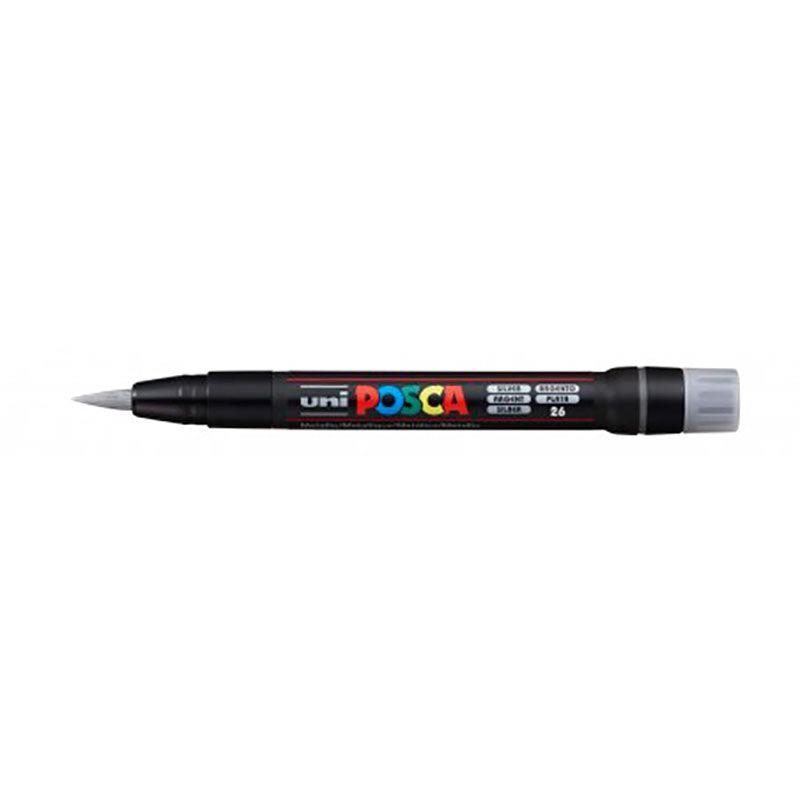 POSCA PCF-350 SILVER BRUSH FREE SIZE | 4902778665848 | UNI POSCA