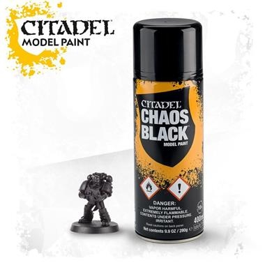 CHAOS BLACK SPRAY PAINT (UK/ROW) (6-PK) | 99209999090069 | GAMES WORKSHOP