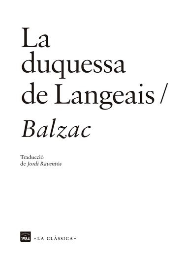 La duquessa de Langeais | 9788418858161 | Honoré de Balzac