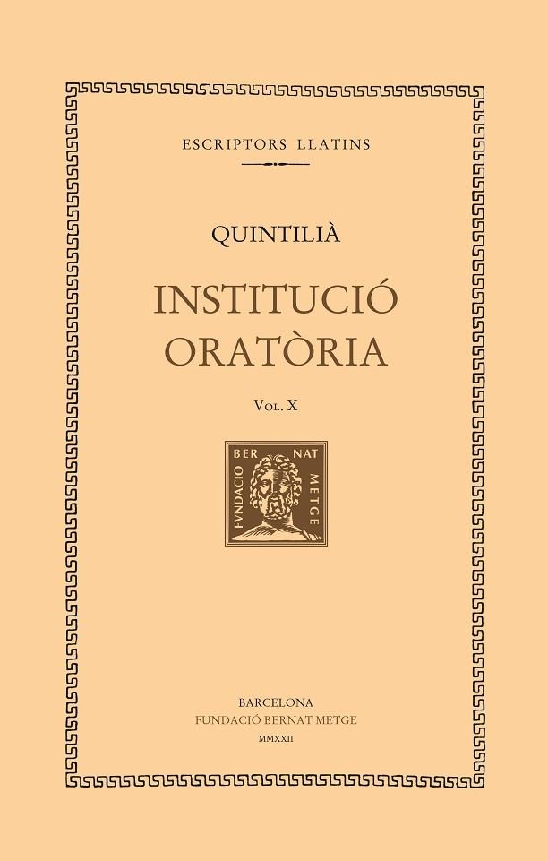 Institució oratòria X Llibre XI | 9788498594003 | QUINTILIA