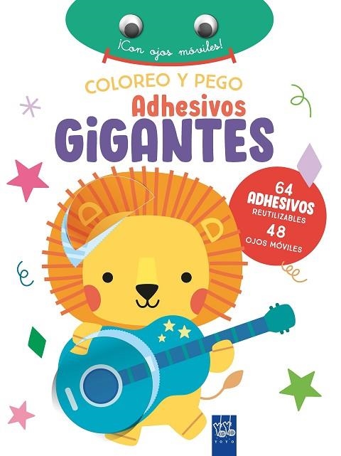 Coloreo y pego adhesivos gigantes Leon | 9788408266389 | YOYO