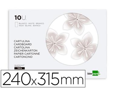 BLOC 10 CARTOLINES BLANQUES DIN A4  | 8423473046825 | LIDERPAPEL 