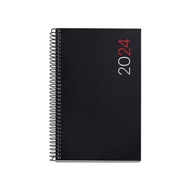 AGENDA 2024 SV HORITZONTAL DIN A6 ESPIRAL CITY NEGRE | 8422593388068 | MIQUELRIUS