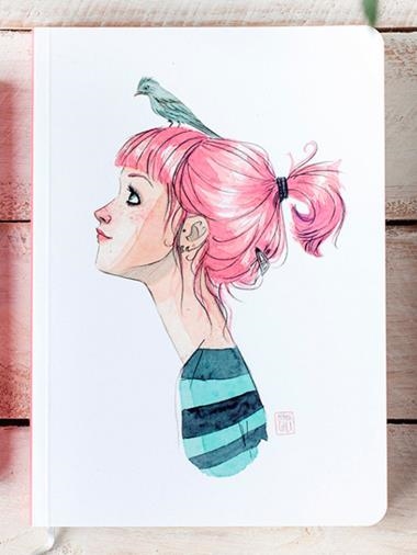 LLIBRETA ESHER GILI DIN A5 PAJAROS EN LA CABEZA LLISA | 602561875808 | ESTHER GILI