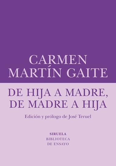 De hija a madre de madre a hija | 9788410415270 | Carmen Martin Gaite
