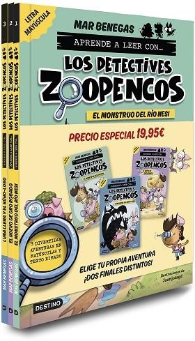 Pack simple Aprender a leer con Los Detectives Zoopencos 01 02 03 | 9788408300946 | Mar Benegas