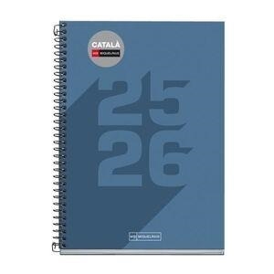 AGENDA ESCOLAR 2025 2026 SV HORITZONTAL DIN A5 ESPIRAL BLAU | 8422593268872 | MIQUELRIUS