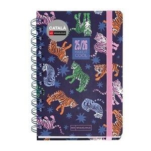 AGENDA ESCOLAR 2025-2026 SV HORITZONTAL DIN A6 ESPIRAL TIGRES | 8422593268674 | MIQUELRIUS