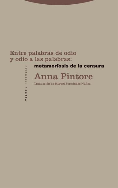 Entre palabras de odio y odio a las palabras | 9788413643069 | ANNA PINTORE