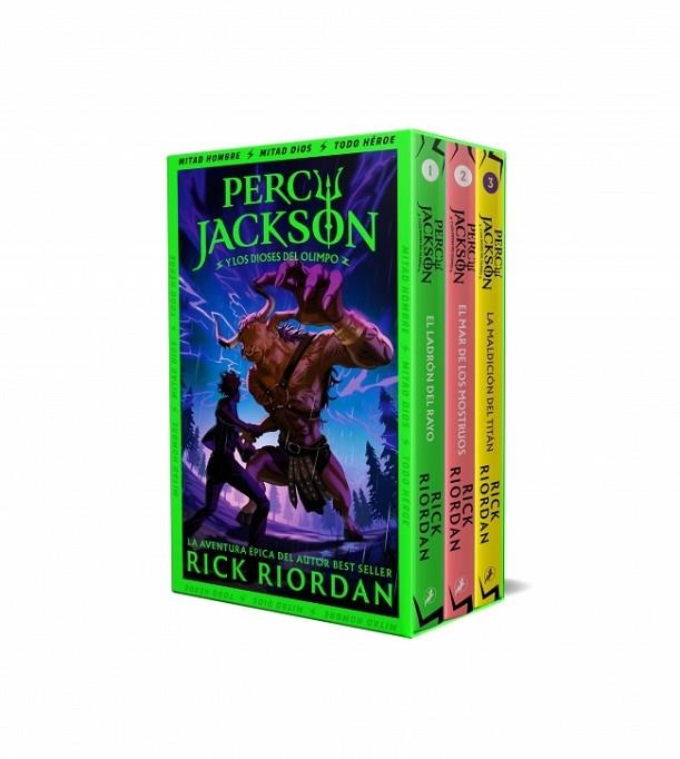 Percy Jackson y los dioses del Olimpo El ladron del rayo & El mar de los monstruos & La maldicion del Titan | 9788419868541 | Rick Riordan