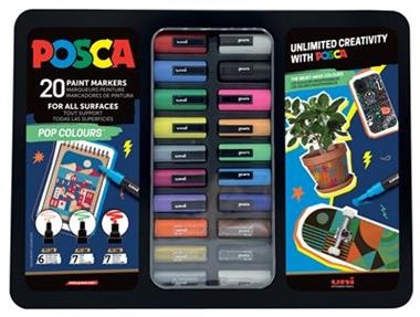 POSCA 20 COLORS CAIXA METAL·LICA POP | 3701614900607
