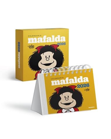 MAFALDA 2026 CALENDARIO ESCRITORIO AMARILLO CON CAJA | 9786316693426 | QUINO