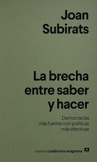 La Brecha entre saber y hacer | 9788433949004 | Joan Subirats