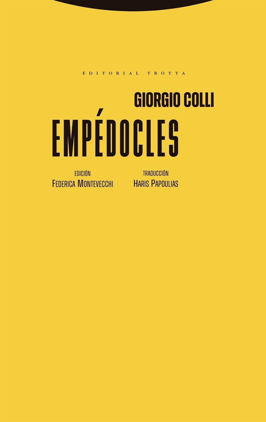 Empedocles | 9788413643519 | GIORGIO COLLI