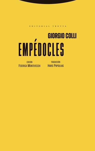 Empedocles | 9788413643519 | GIORGIO COLLI