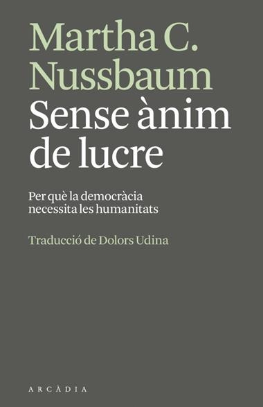 SENSE ANIM DE LUCRE | 9791399136951 | MARTHA NUSSBAUM
