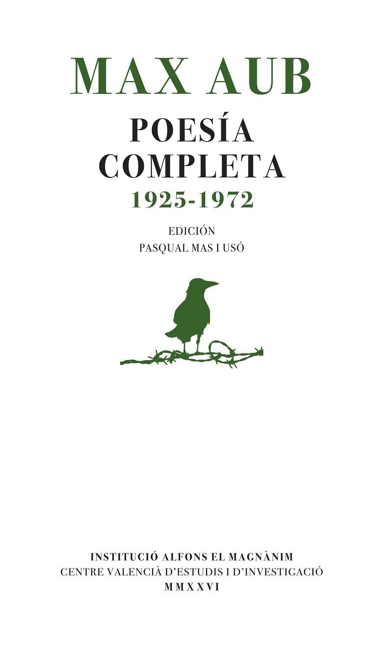 MAX AUB POESIA COMPLETA 1925 1972 | 9788411561266 | MAX AUB