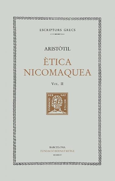 ETICA NICOMAQUEA VOL II | 9788472256156 | ARISTOTIL