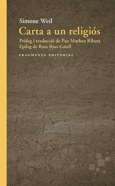 CARTA A UN RELIGIOS | 9791387548339 | Simone Weil