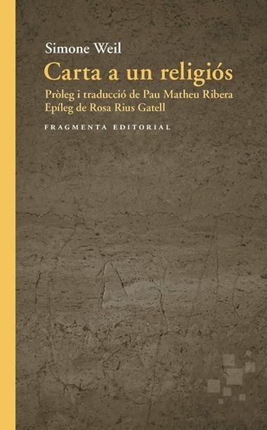 CARTA A UN RELIGIOS | 9791387548339 | Simone Weil