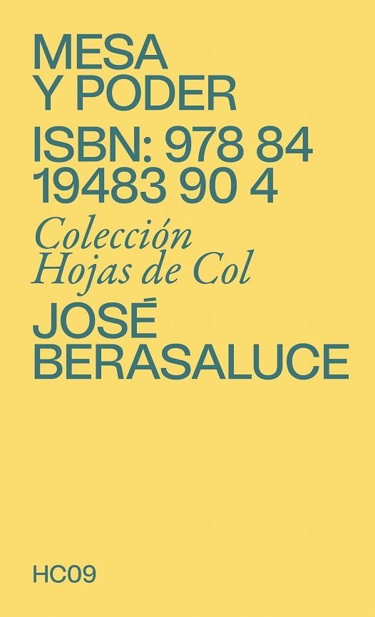MESA Y PODER | 9788419483904 | Jose Berasaluce